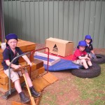 header, chaser bin and truck drivers hard at work